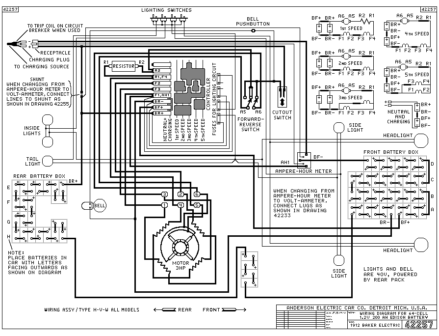 1912 Detroit Electric Schematic