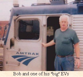 Bob Rice at his locomotive